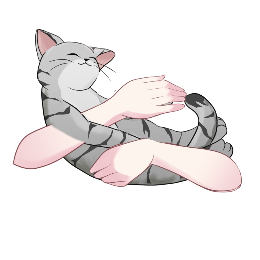 【Vtuber素材】猫をだっこできる素材