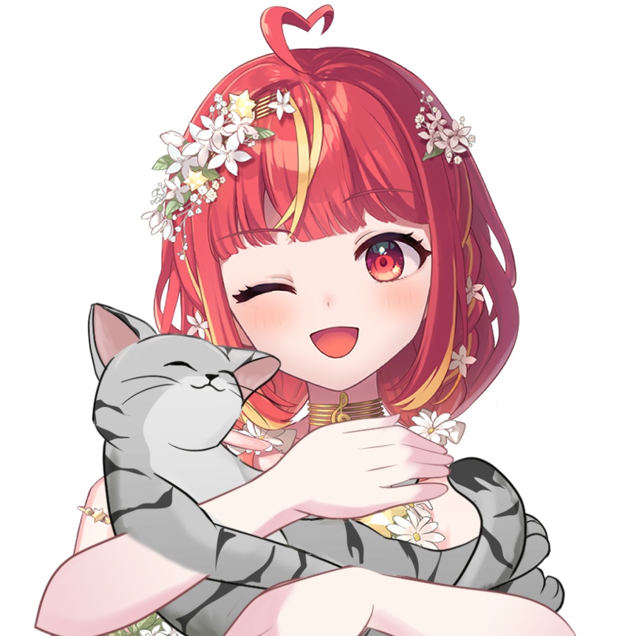 【Vtuber素材】猫をだっこできる素材