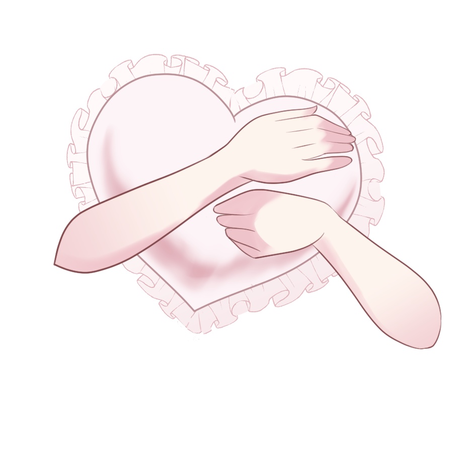 【Vtuber素材】ハートのクッション素材