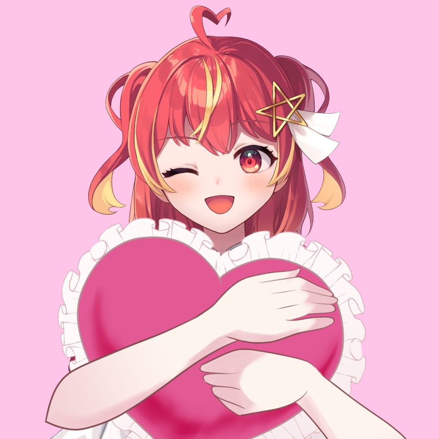 【Vtuber素材】ハートのクッション素材