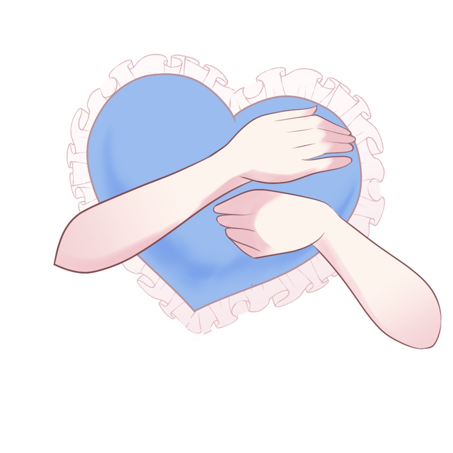 【Vtuber素材】ハートのクッション素材