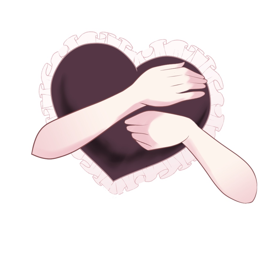 【Vtuber素材】ハートのクッション素材