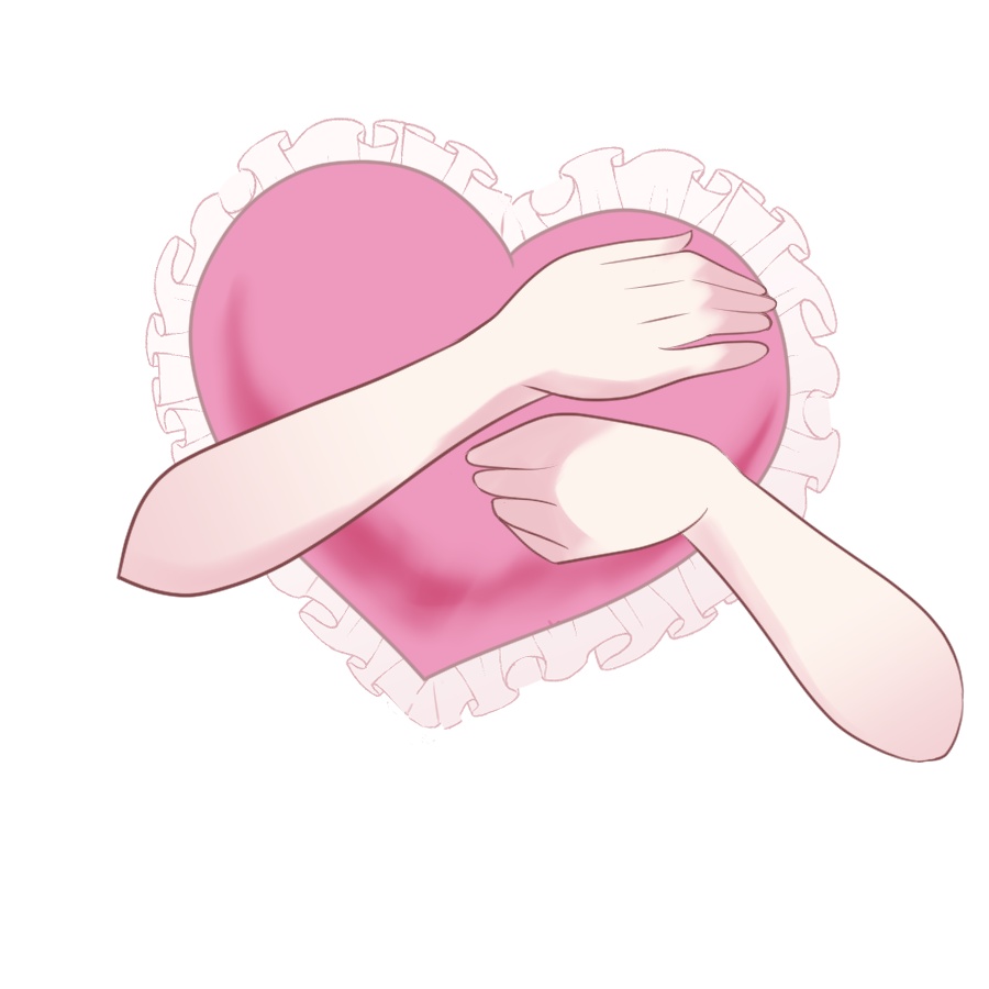 【Vtuber素材】ハートのクッション素材