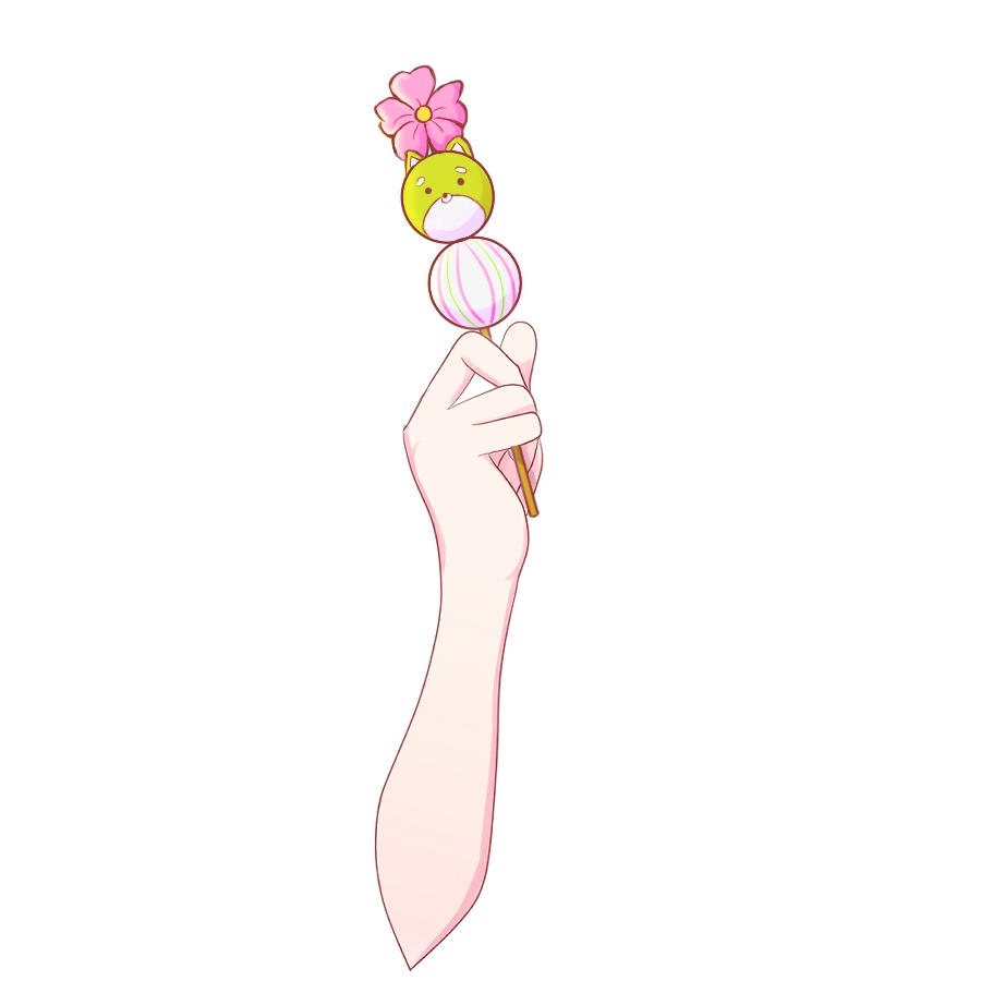 【Vtuber素材】3色団子の素材