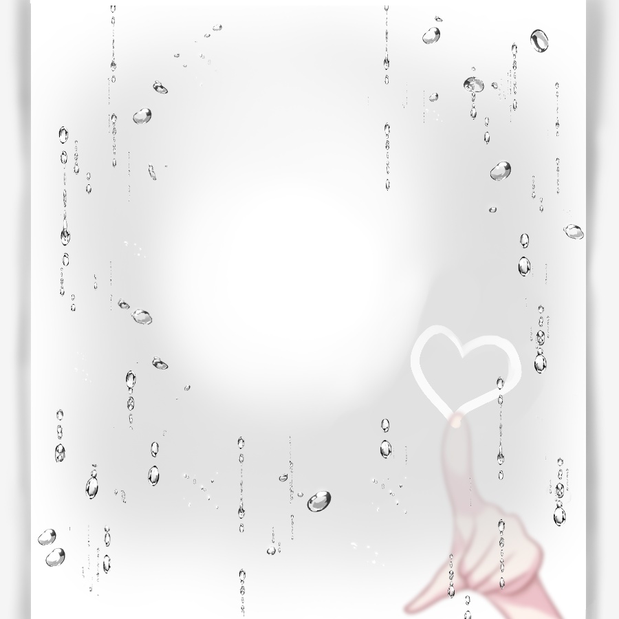【Vtuber素材】雨の日にハートを描く素材