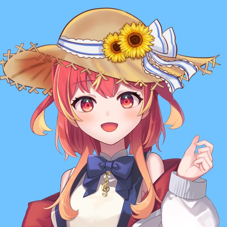 【Vtuber素材】ひまわりの麦わら帽子素材
