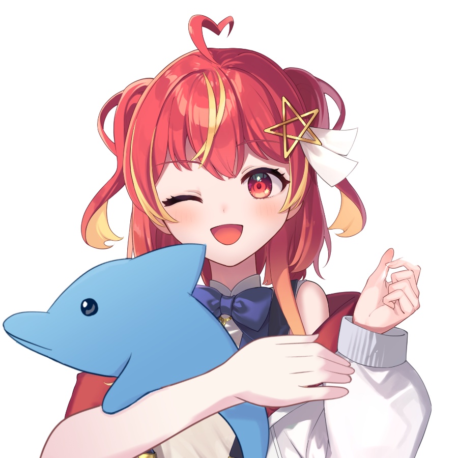 【Vtuber素材】いるかのぬいぐるみを抱く素材