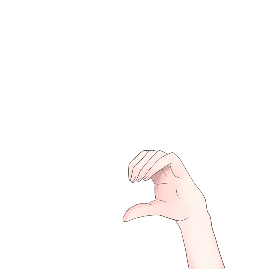 【Vtuber素材】一緒にハートを作れる手素材