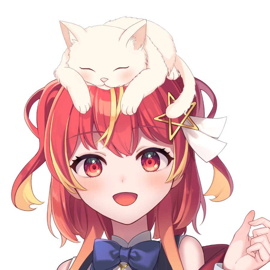 【Vtuber素材】ネコさんを頭に乗せる素材