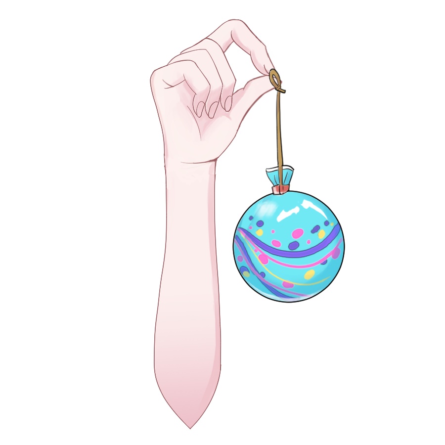 【Vtuber素材】水風船を持つ手素材