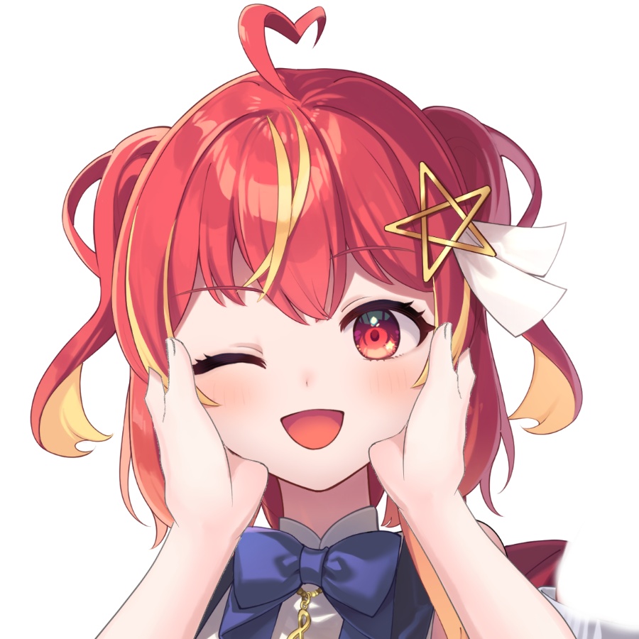 ほっぺたをむにっとする手素材
