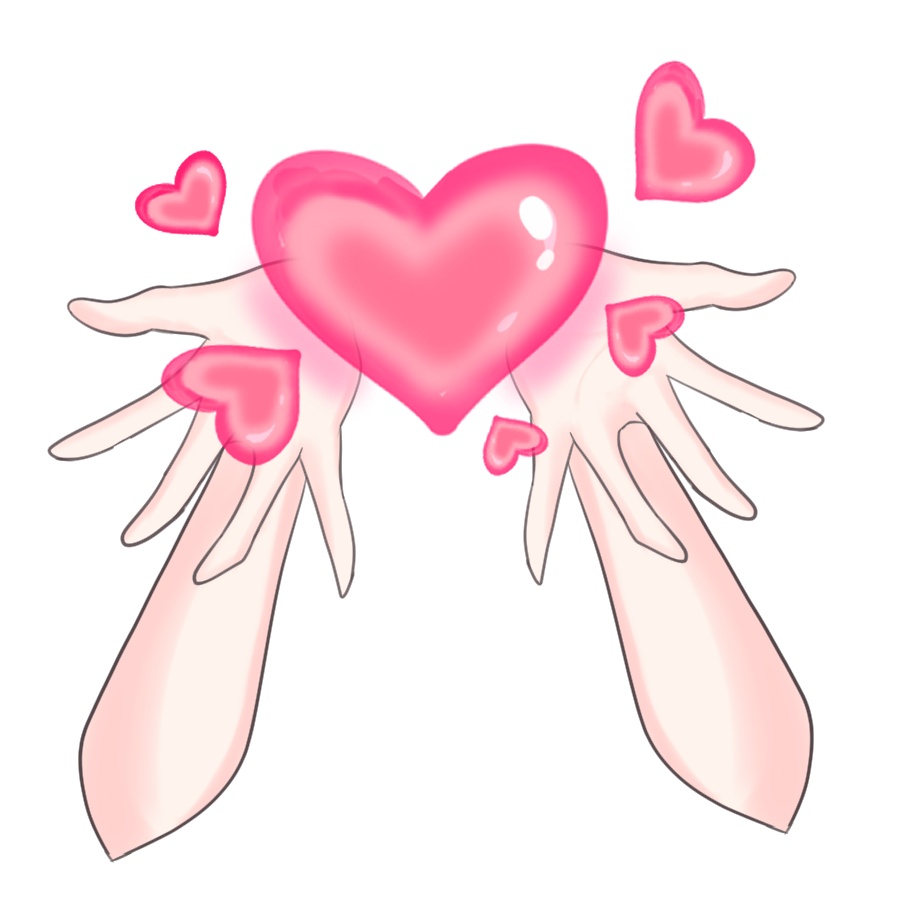 【Vtuber素材】私のハートを受け取って♡手素材