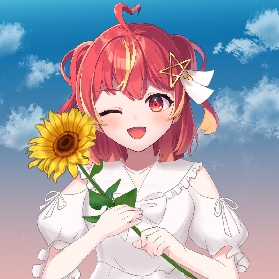 【Vtuber素材】純白のサマードレス素材