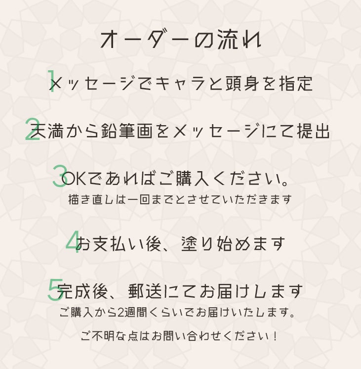 オーダー 水彩ミニ色紙