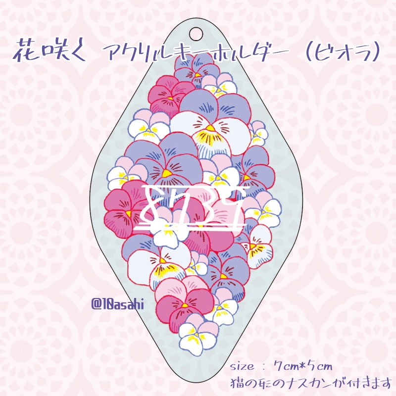 花咲くアクキー（ビオラ）