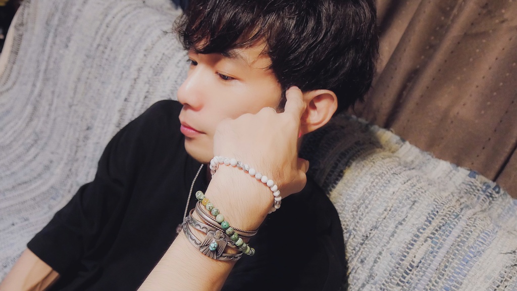 YAMOTOデザインモデル 「ハウライト×水晶」6mm