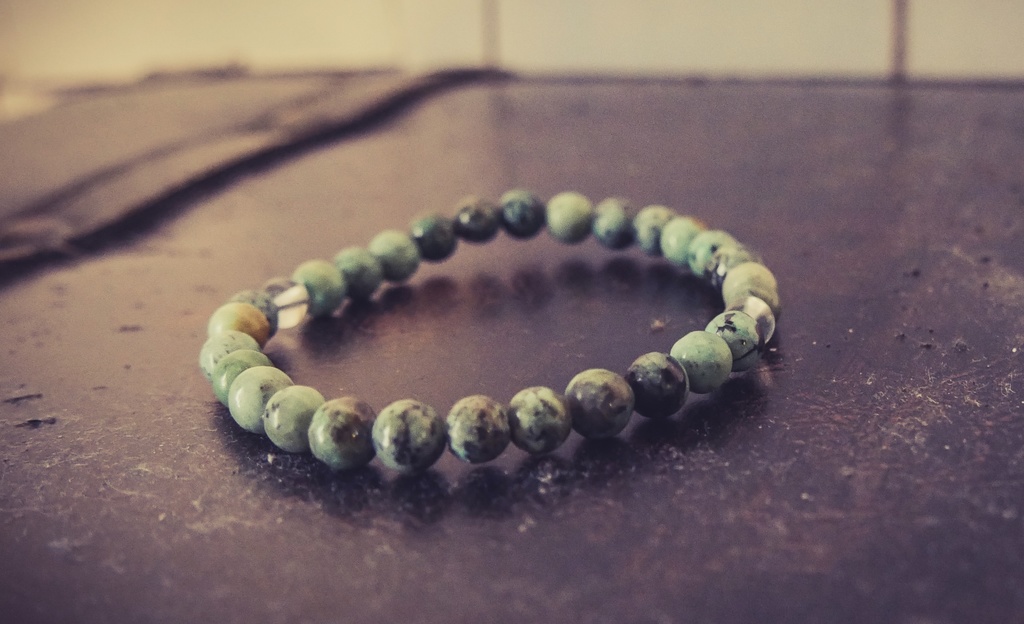 YAMOTOデザインモデル 「アフリカンターコイズ×水晶」6mm