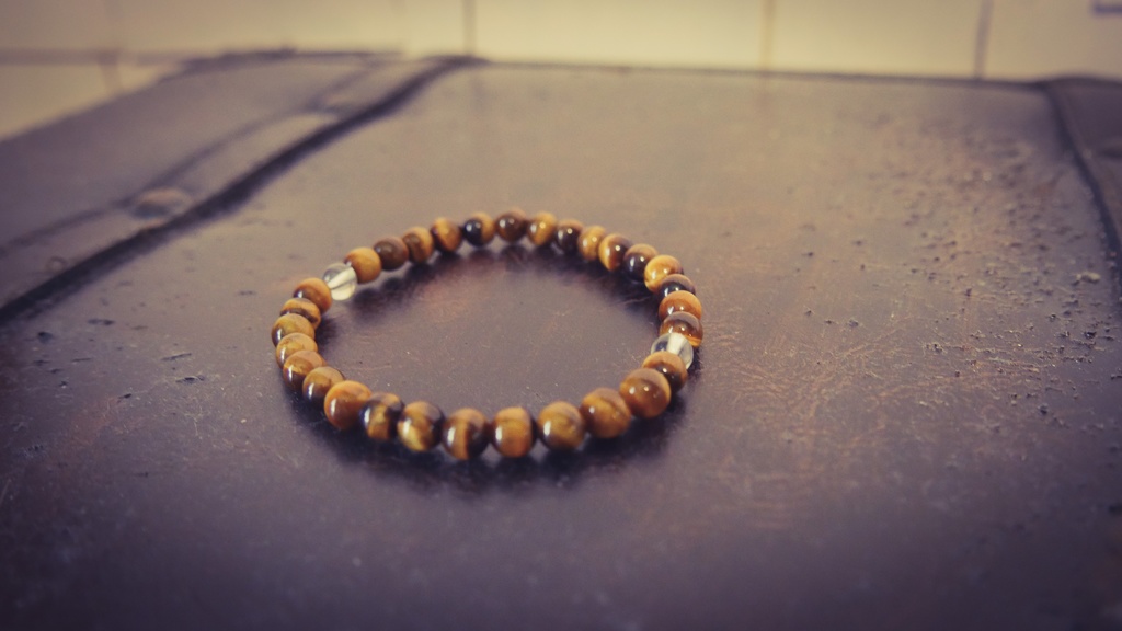 ちばちゃんデザインモデル 「タイガーアイ×水晶」6mm