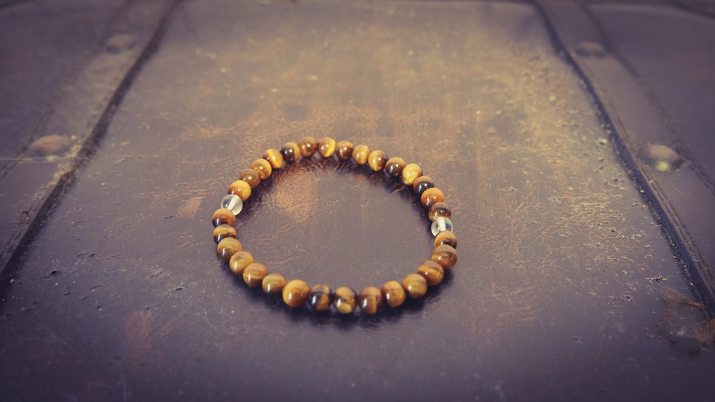 ちばちゃんデザインモデル 「タイガーアイ×水晶」6mm