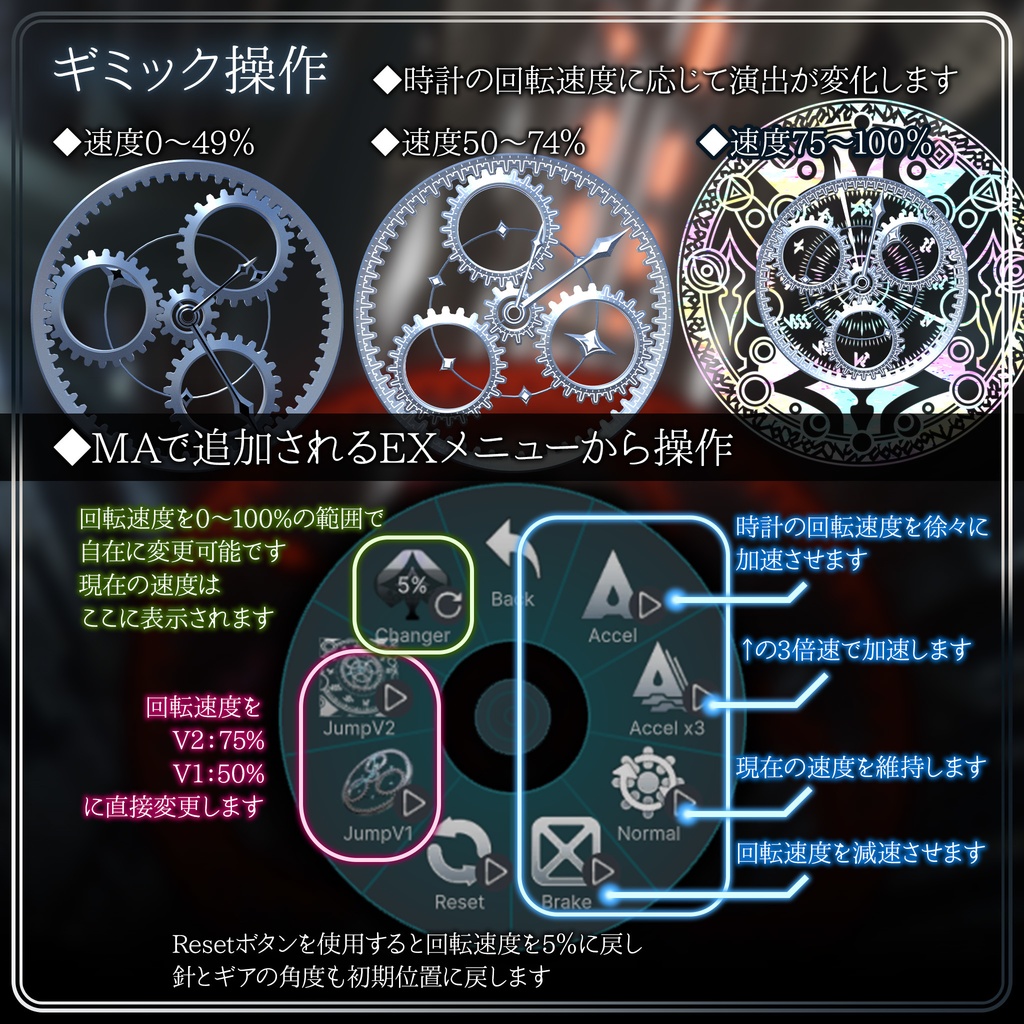 加速する時計のヘイロー【VRChat想定】【MA対応】