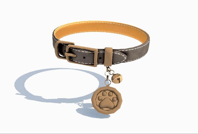 【VRChat向けアクセサリー】ワンちゃんの首輪