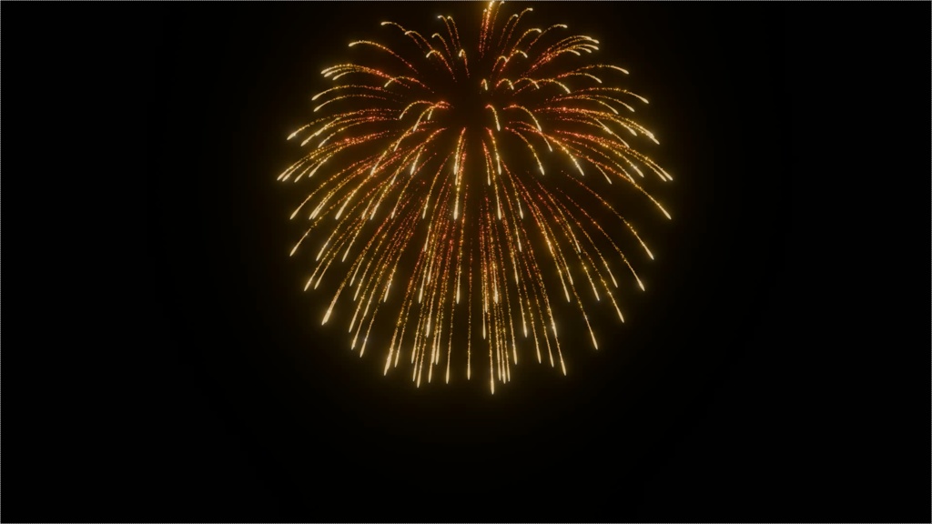 Blender Fireworks: 通常花火2