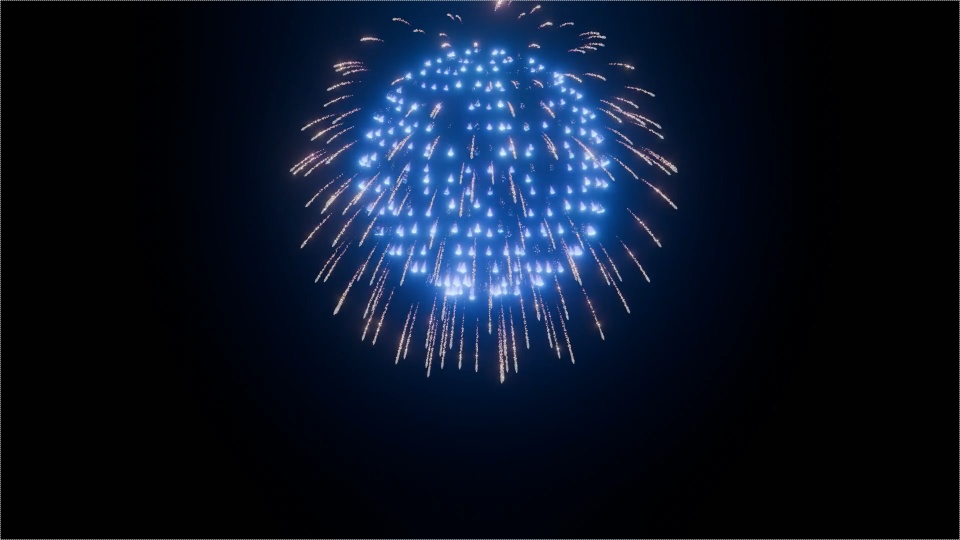 Blender Fireworks: 多重爆発花火1