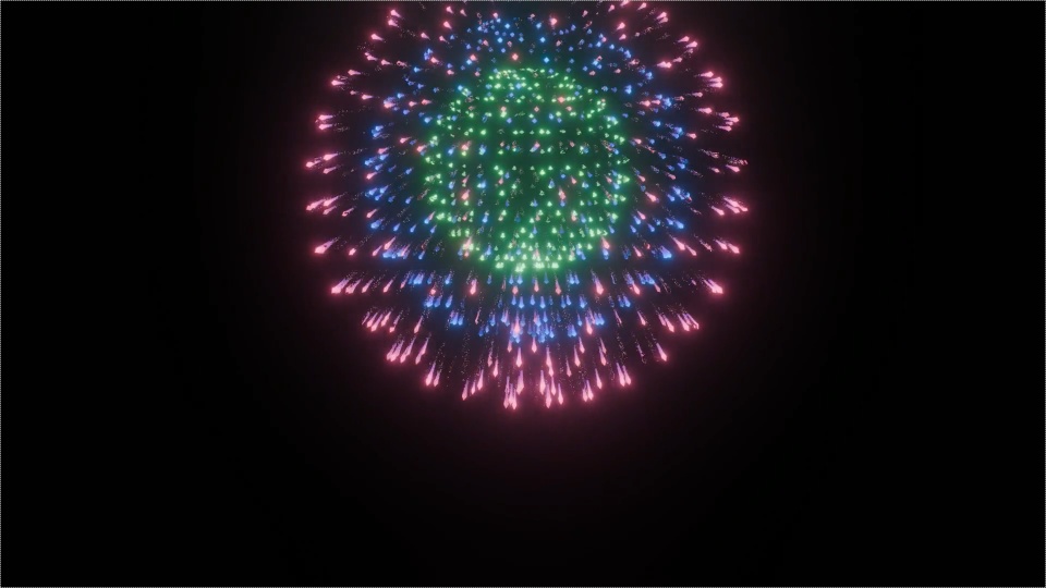 Blender Fireworks: 多重爆発花火3