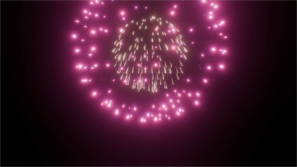 Blender Fireworks: らせん多重爆発花火2