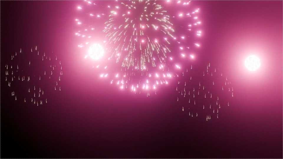Blender Fireworks: らせん多重爆発2