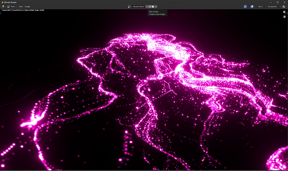 Blender Particle: 流れエフェクト2