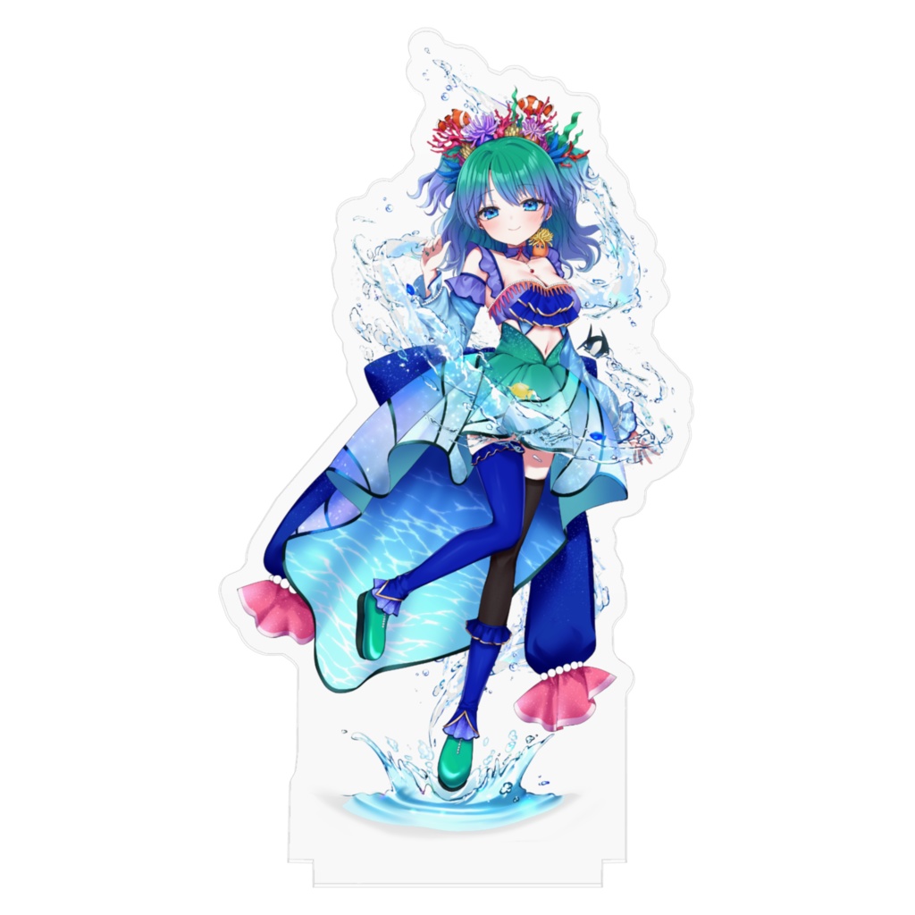 𓂃🐟𓈒 𓂂𓏸クマの深キービジュアル水飛沫verアクリルフィギュア✩‧₊˚🐋