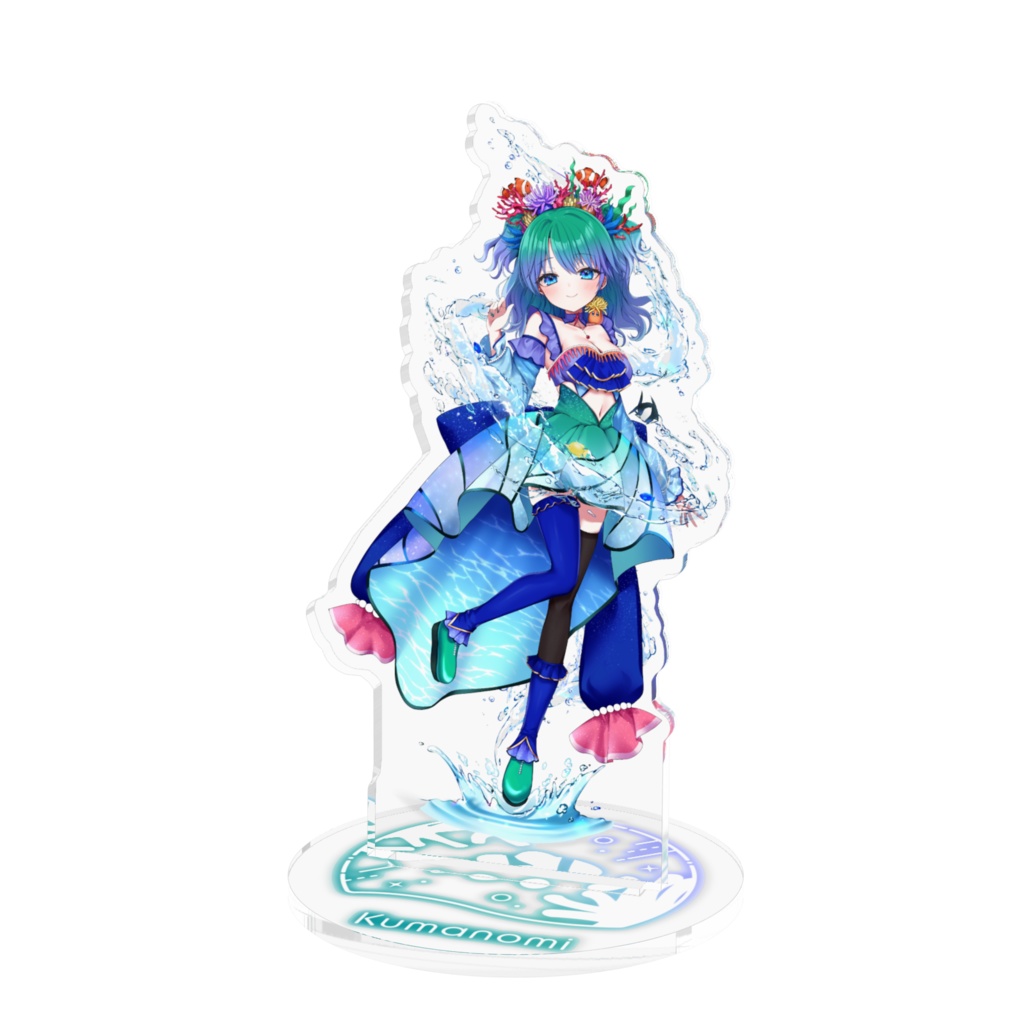 𓂃🐟𓈒 𓂂𓏸クマの深キービジュアル水飛沫verアクリルフィギュア✩‧₊˚🐋