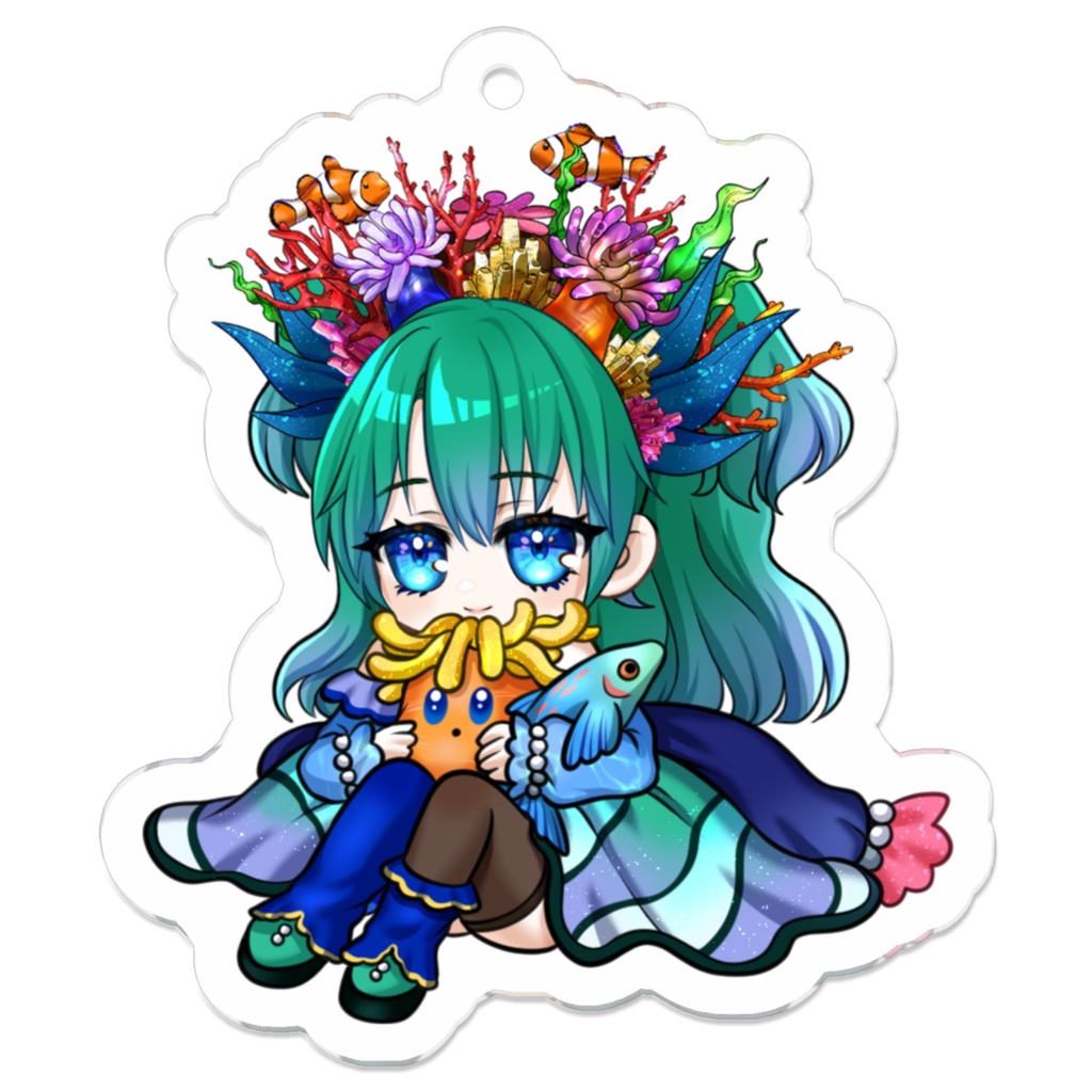 𓂃🐟𓈒 𓂂𓏸クマの深待機姿アクリルキーホルダー✩‧₊˚🐋