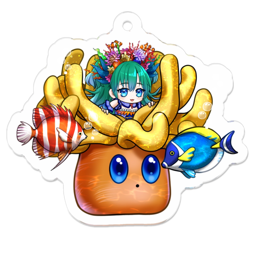 𓂃🐟𓈒 𓂂𓏸クマの深お留守番アクリルキーホルダー✩‧₊˚🐋