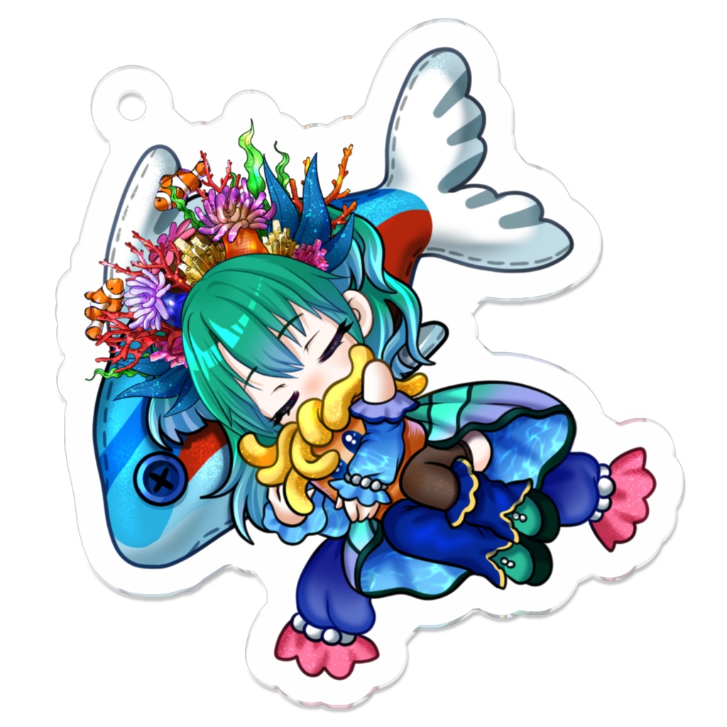 𓂃🐟𓈒 𓂂𓏸クマの深寝落ち姿アクリルキーホルダー✩‧₊˚🐋