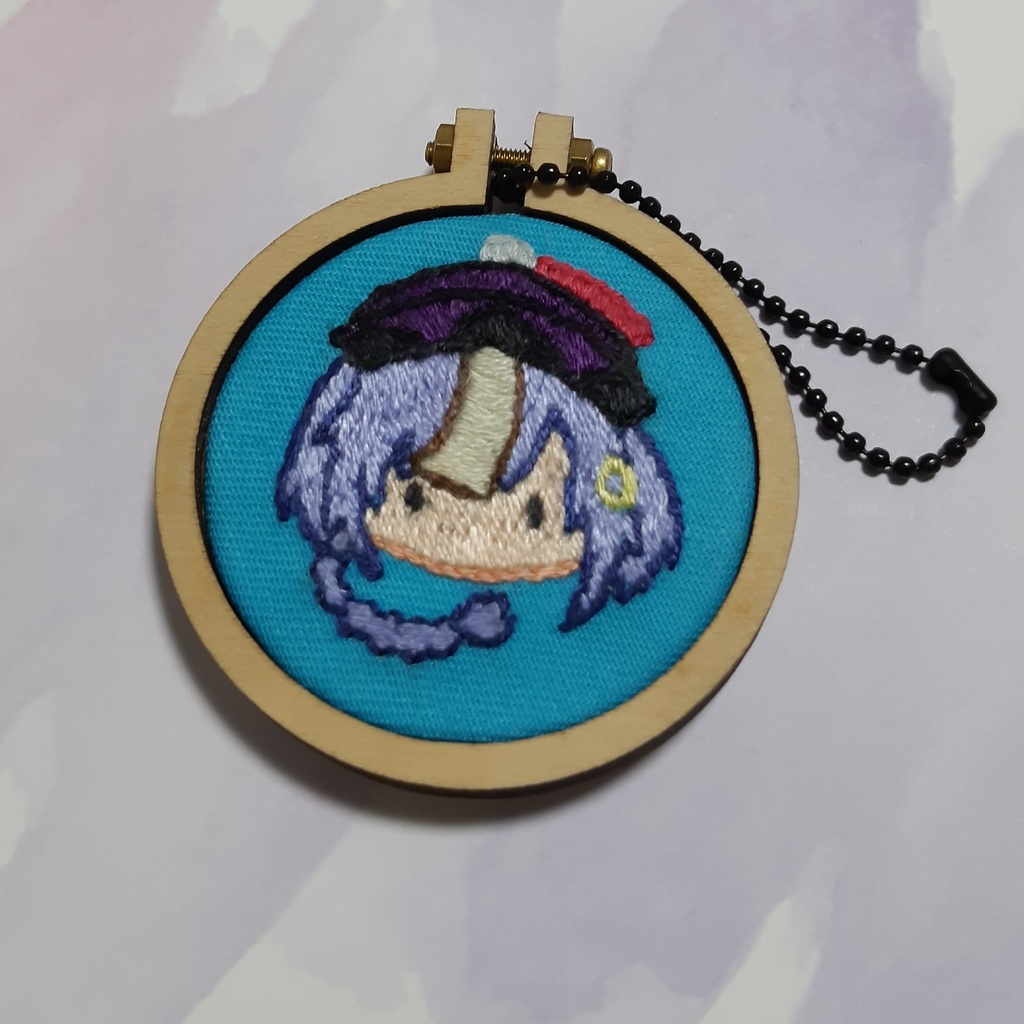 七七 刺繍キーホルダー