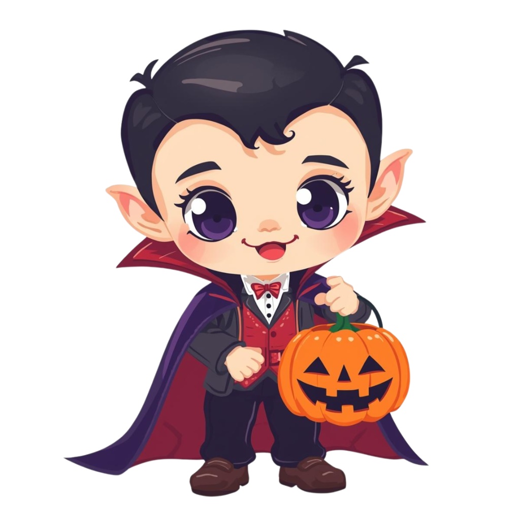 可愛いハロウィンクリップアート10種セット(PNG形式)