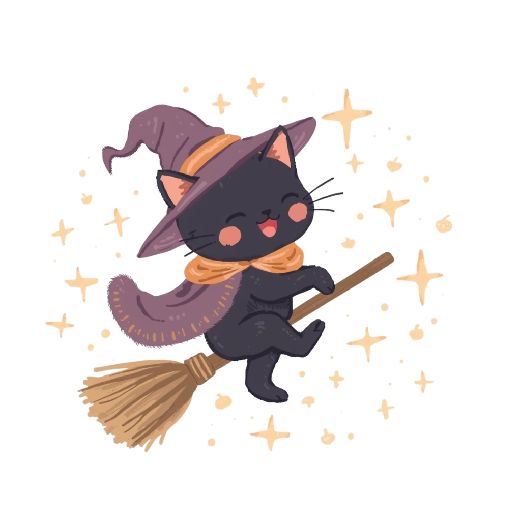 可愛いハロウィンクリップアート10種セット(PNG形式)