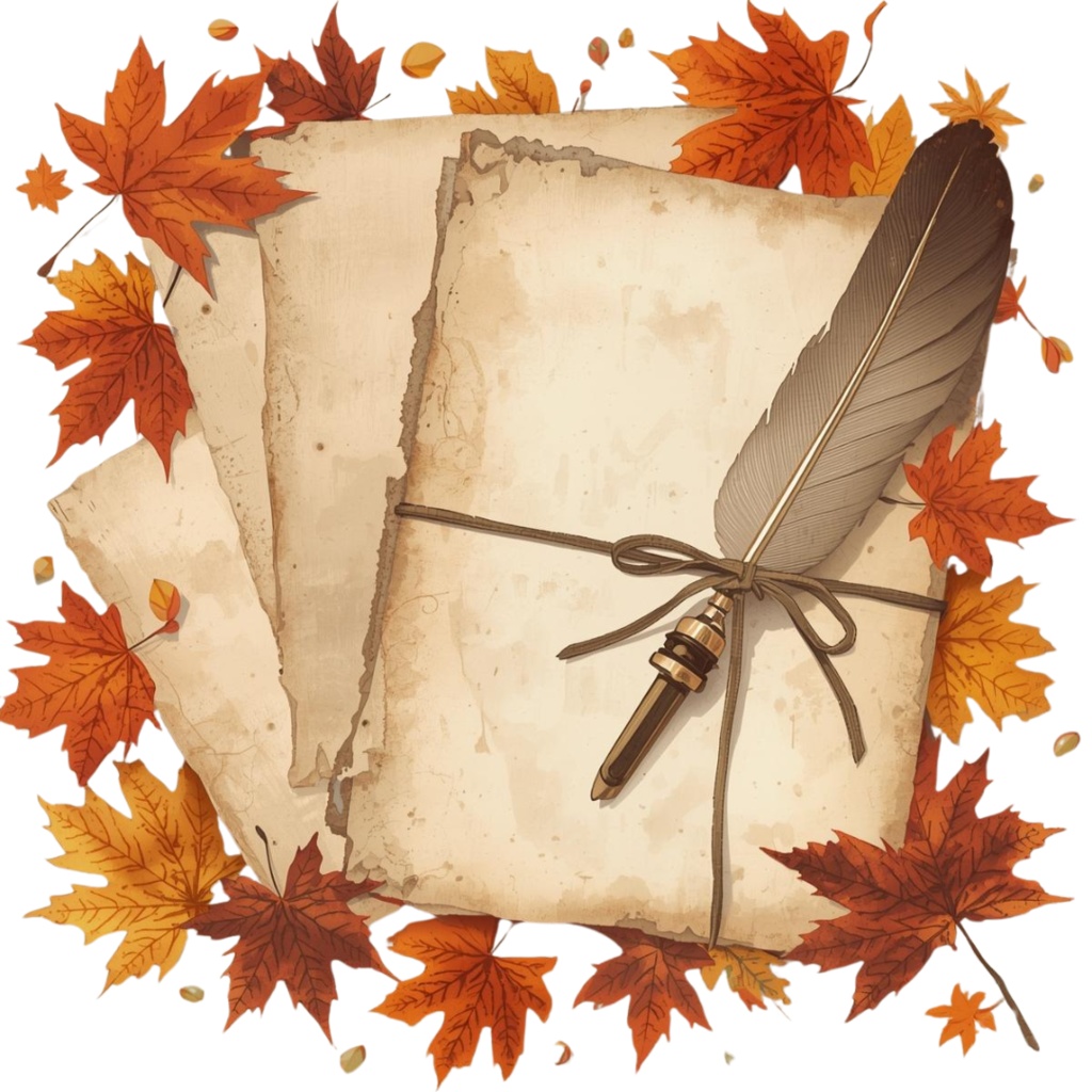 \秋のあたたかさをぎゅっと詰め込んだ、アンティーク風の可愛いクリップアートセット/