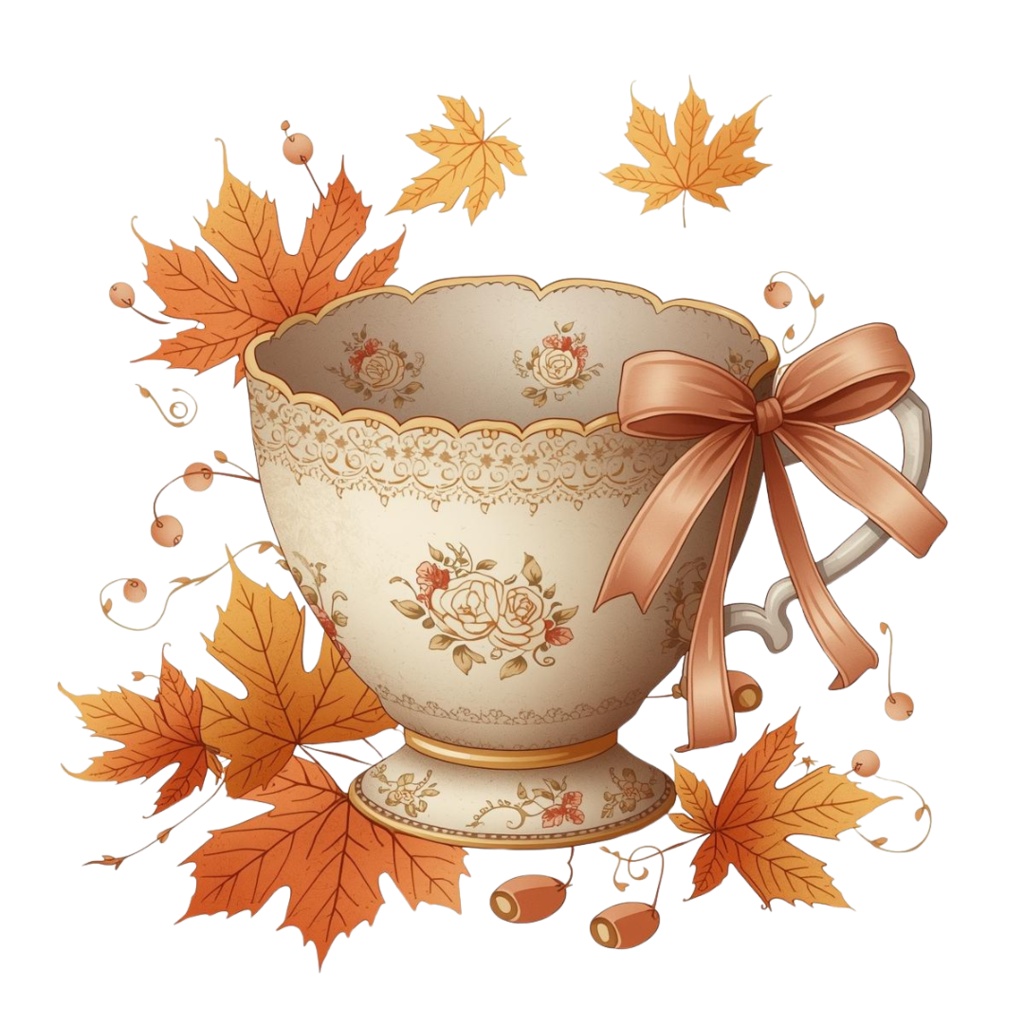 \秋のあたたかさをぎゅっと詰め込んだ、アンティーク風の可愛いクリップアートセット/