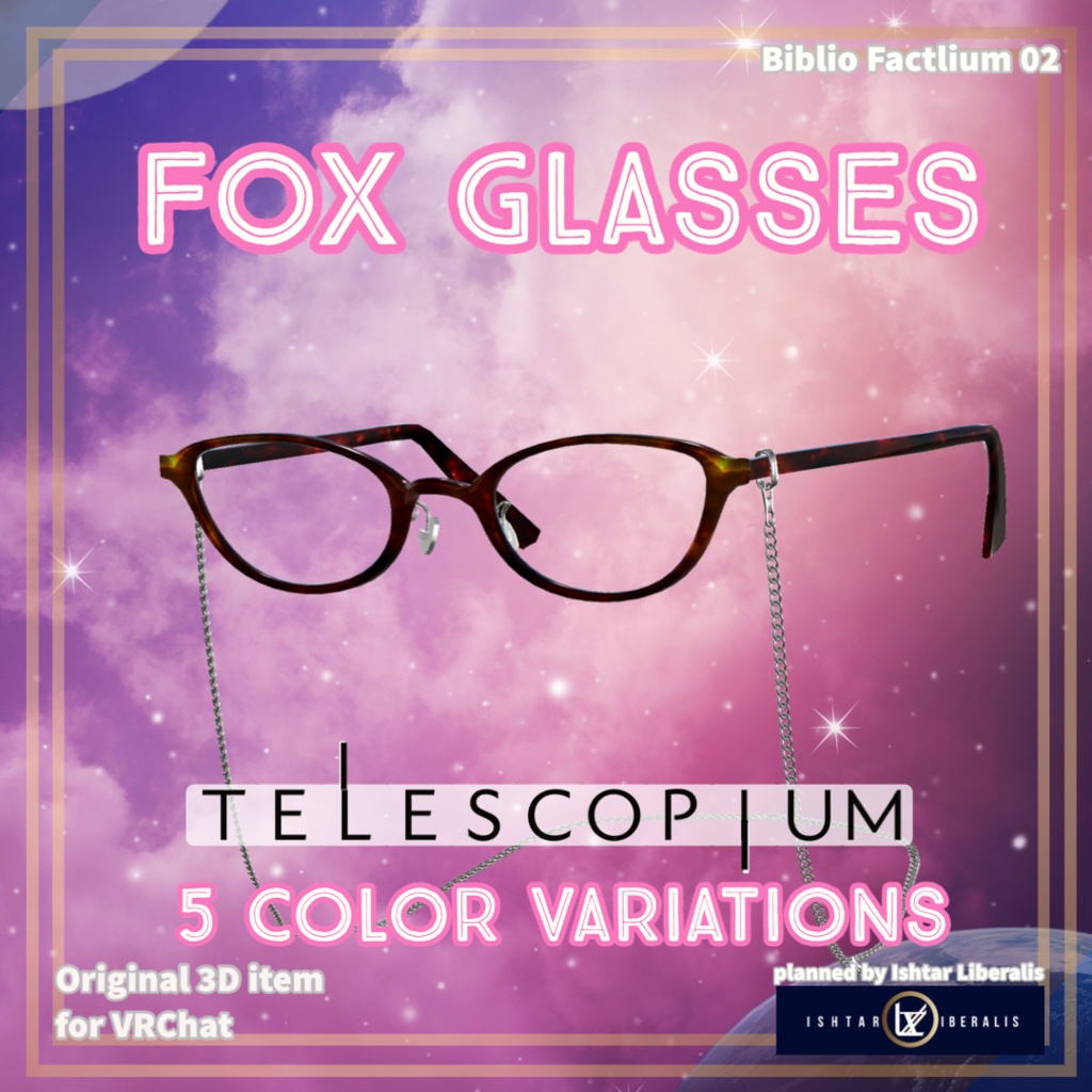 👓フォックス眼鏡（チェーン付き）（TELESCOPIUM）