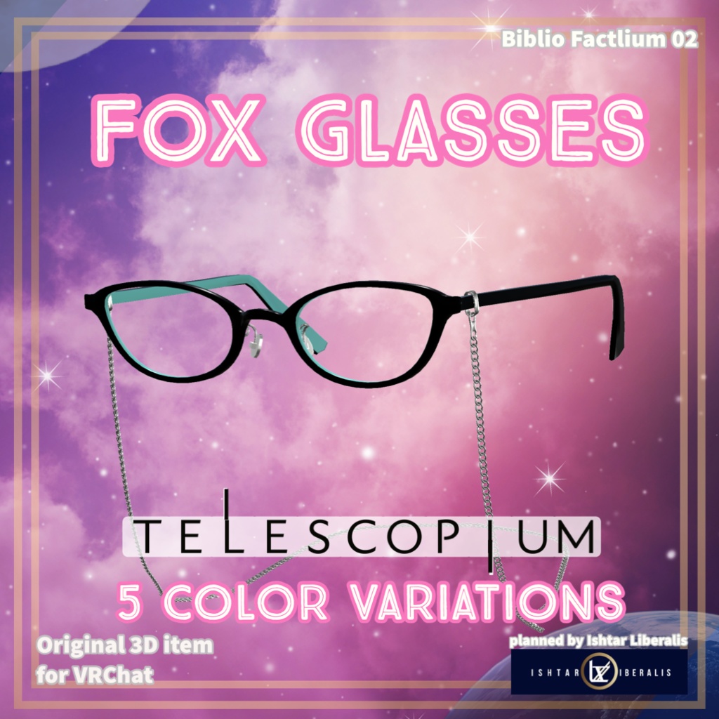 👓フォックス眼鏡(チェーン付き)(TELESCOPIUM)