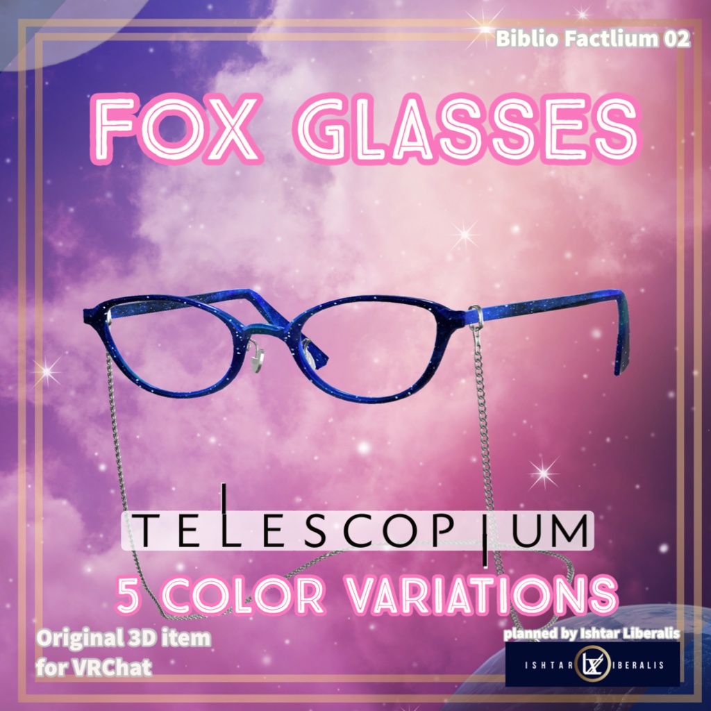 👓フォックス眼鏡(チェーン付き)(TELESCOPIUM)