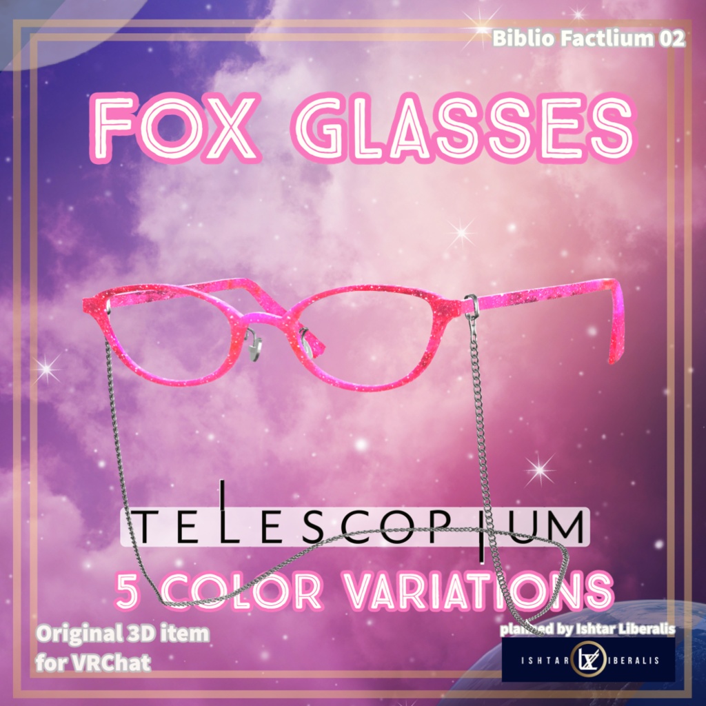 👓フォックス眼鏡(チェーン付き)(TELESCOPIUM)