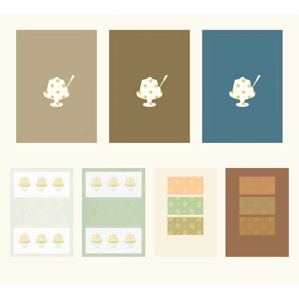 【A5/印刷可】スイーツ表紙素材