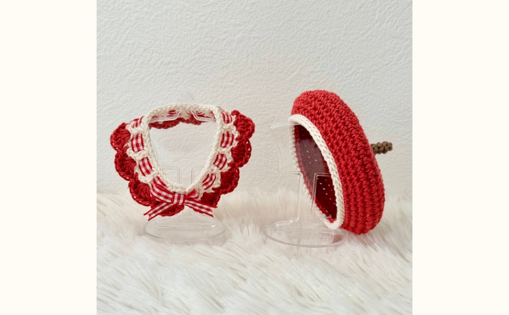 Fruit Palette Beret & Collar ~ Apple ~