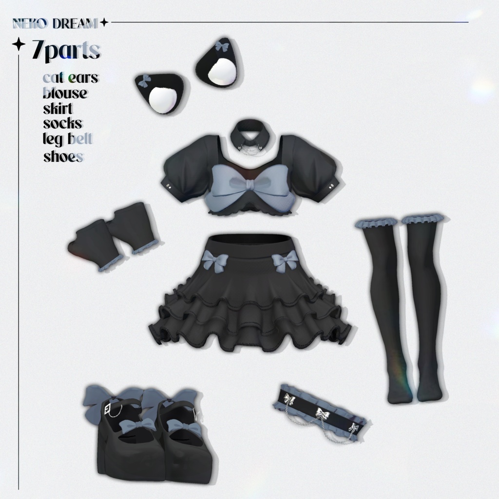 ✨SALE✨ - NEKO DREAM - 🖤リボンの衣装 フリル·スカート🖤