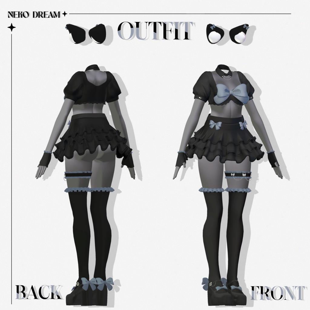 ✨SALE✨ - NEKO DREAM Airi - 🖤リボンの衣装 フリル·スカート🖤