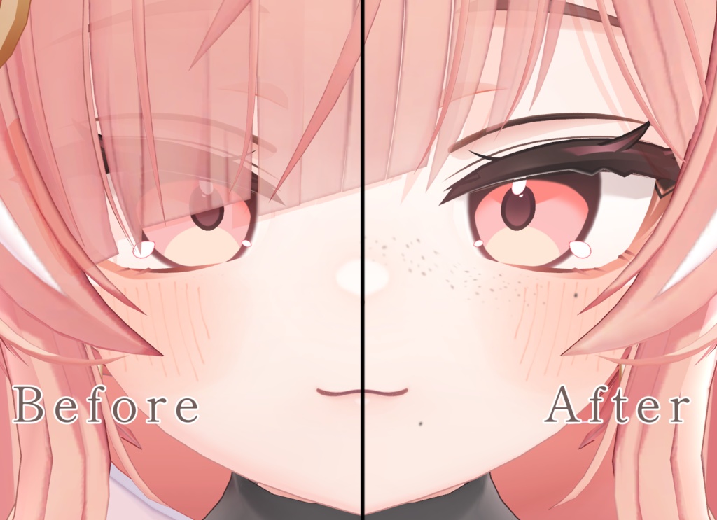 【42アバター対応】そばかす&ほくろ2種Texture